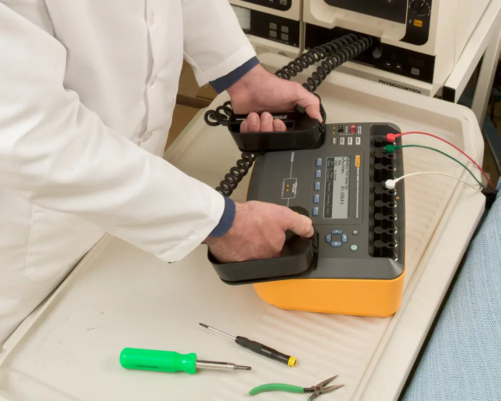 Impulse 7000DP testing defibrillator