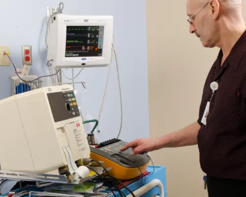 Impulse 7000DP testing defibrillator