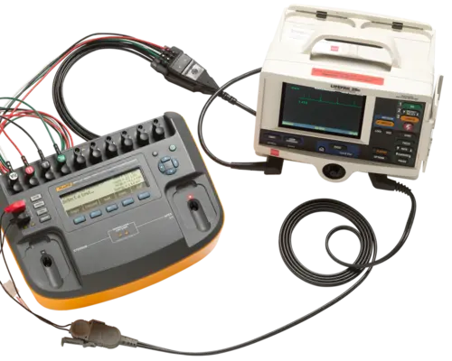 Impulse 7000DP connected to a defibrillator